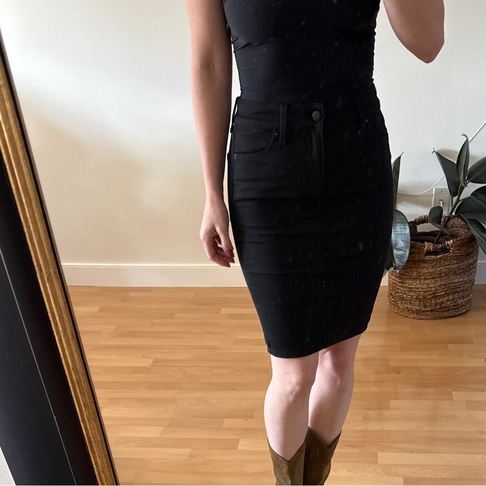 NWOT! Level 99 Black Denim Skirt